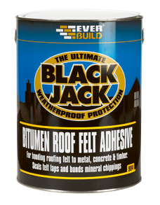 Black Jack - Bitumen Roof Felt Adhesive - 1 litre 2.5 litre & 5 litre