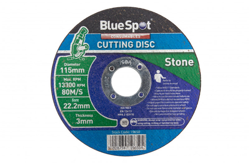 BlueSpot 115mm (4.5") Stone Cutting Disc
