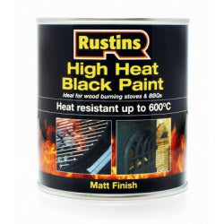 Rustins High Heat Black Paint - 250 ml & 500 ml