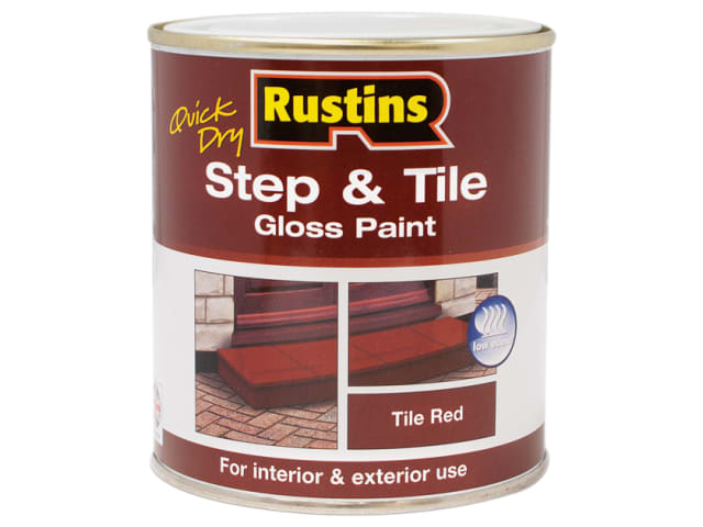 Rustins - Step and Tile Gloss Paint - Tile Red