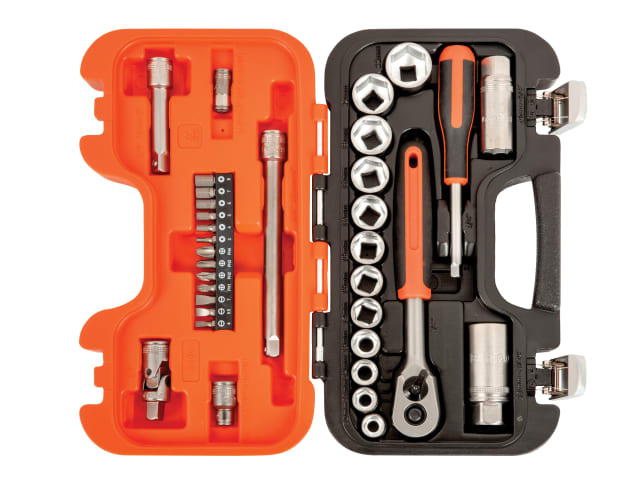 Bahco S330 Socket Set of 34 Metric 3/8in Drive + 1/4" Accessories