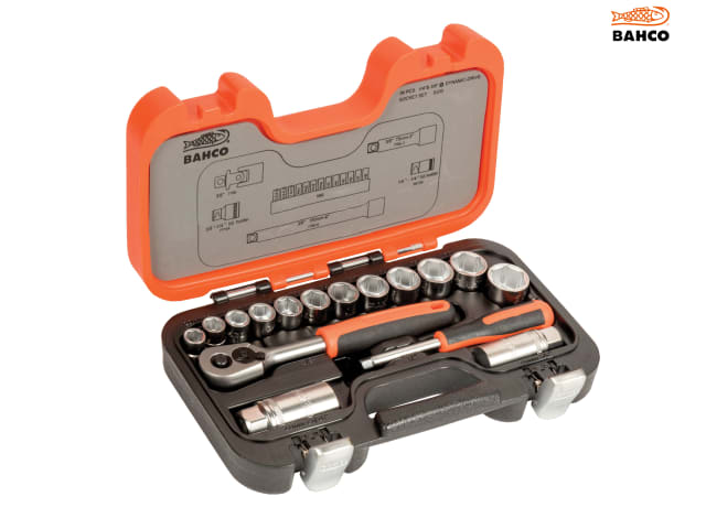Bahco S330 Socket Set of 34 Metric 3/8in Drive + 1/4" Accessories
