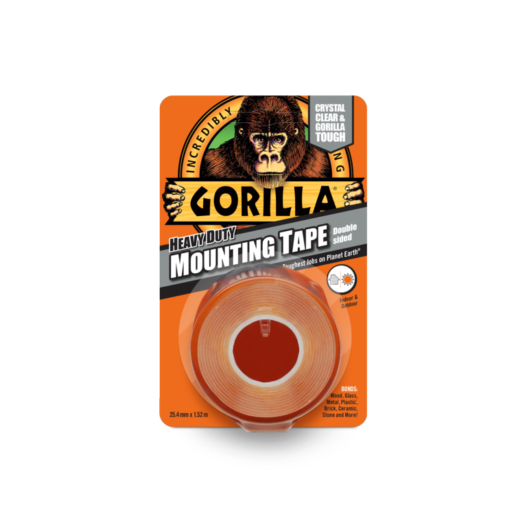 Gorilla Heavy Duty Double Sided Mounting Tape - Black & Crystal Clear