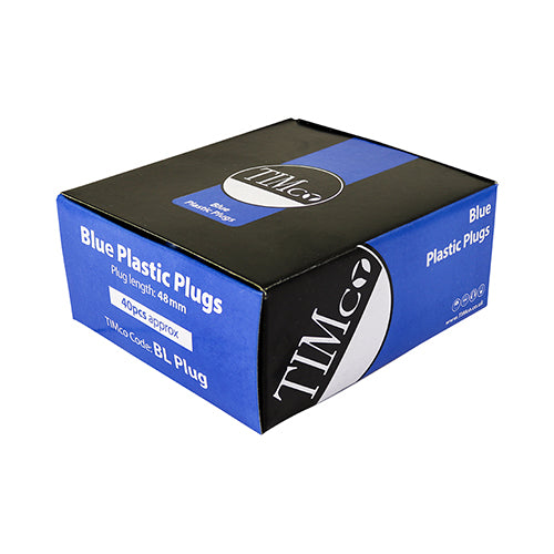 Timco Blue Plastic 10.5mm Wall Plugs x 40