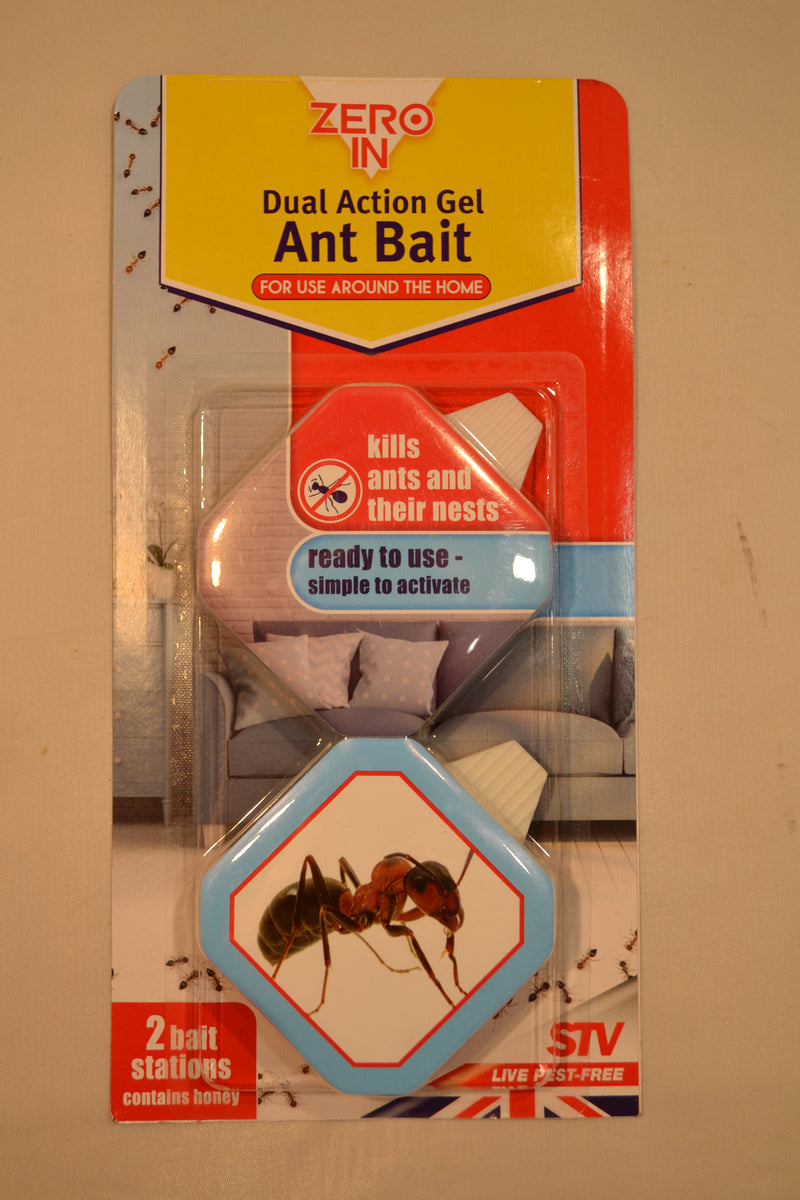 Zero In - Dual Action Gel Ant Bait - 2 Bait Stations