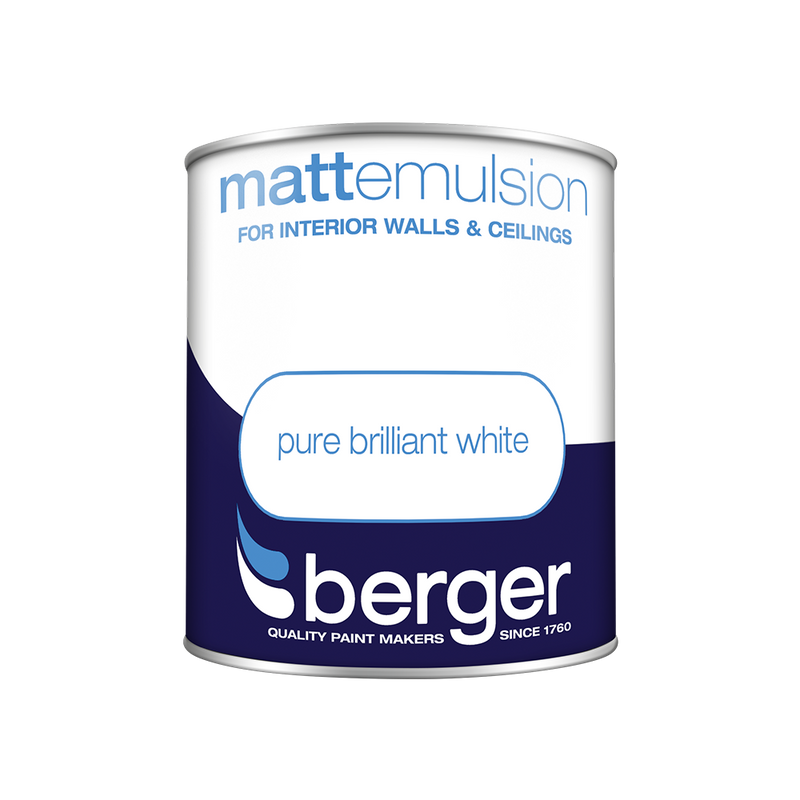 Berger - Pure Brilliant White - Matt Emulsion Paint - 1 litre