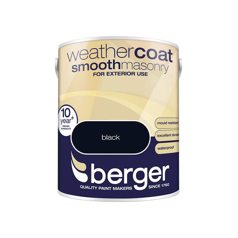 Berger - Weathercoat Smooth Masonry - 5L - Various Colour Available