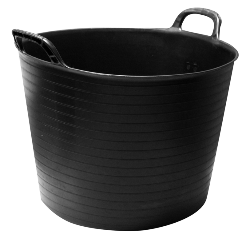 Plasticforte Black Recycled Plastic Flexi Tubs - 42L & 56L (Made from 100% recycled plastic)