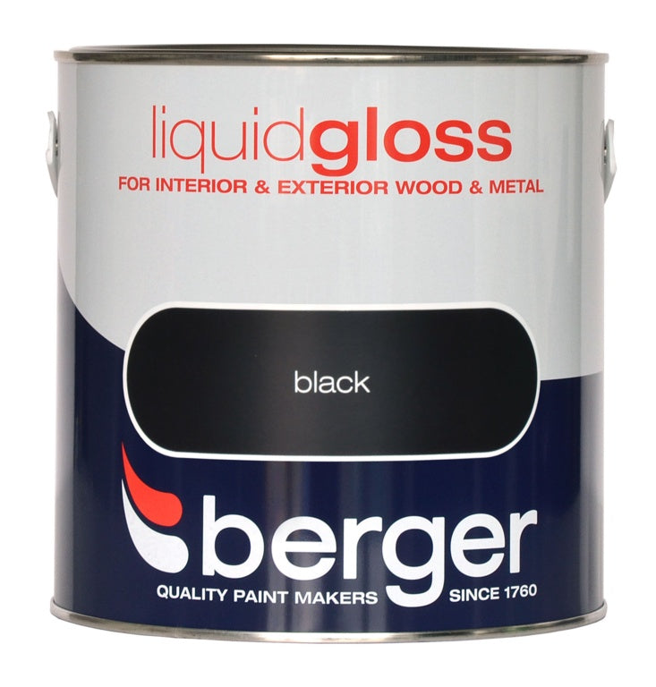 Berger - Liquid Gloss - Black - 750ml & 2.5 Litre