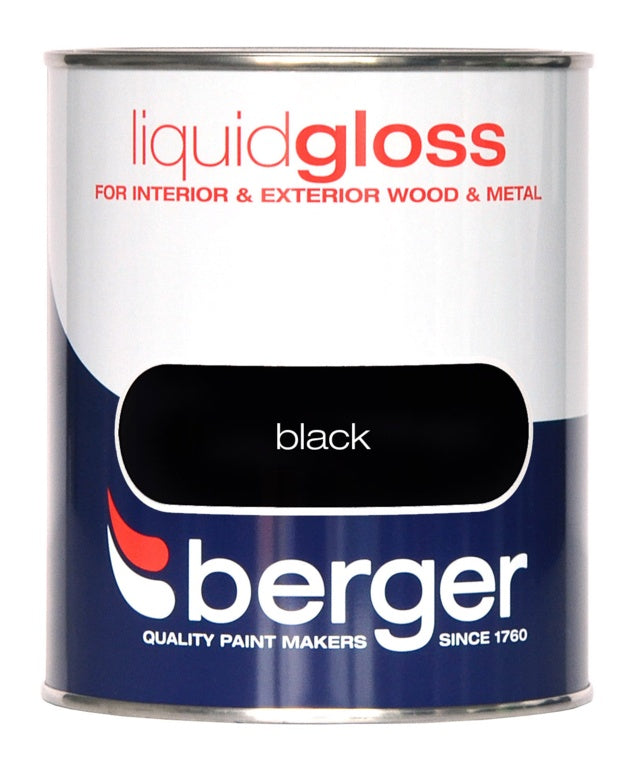 Berger - Liquid Gloss - Black - 750ml & 2.5 Litre