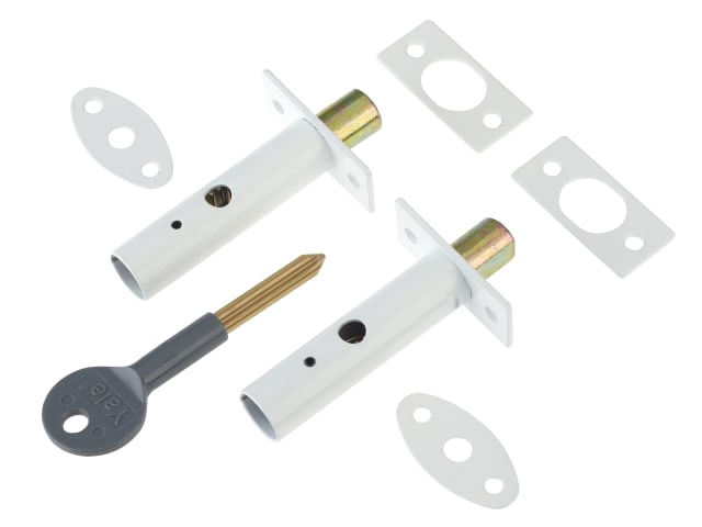 Yale - Door Security Bolts x 2 - White