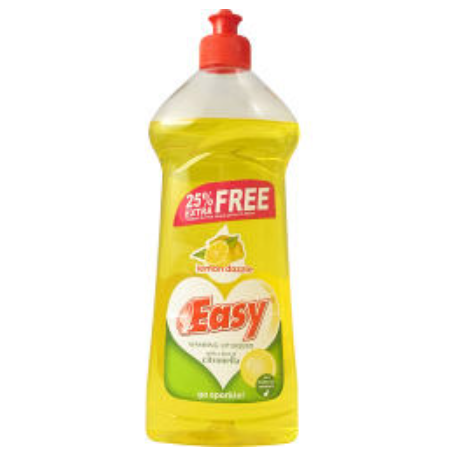 Easy Washing Up Liquid Double Strength - Lemon Dazzle - 500ml