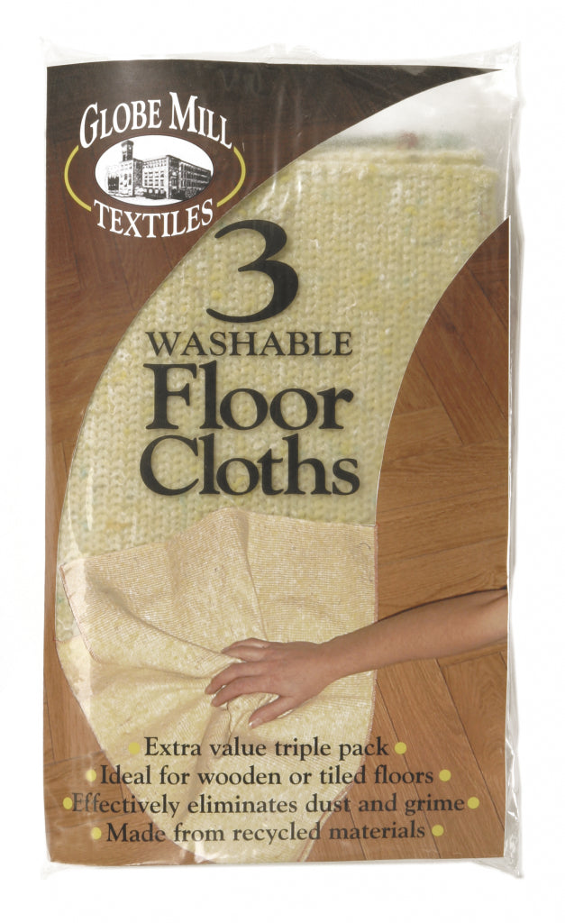 Globe Mill Textiles - Washable Floor Cloths - 3 Pack