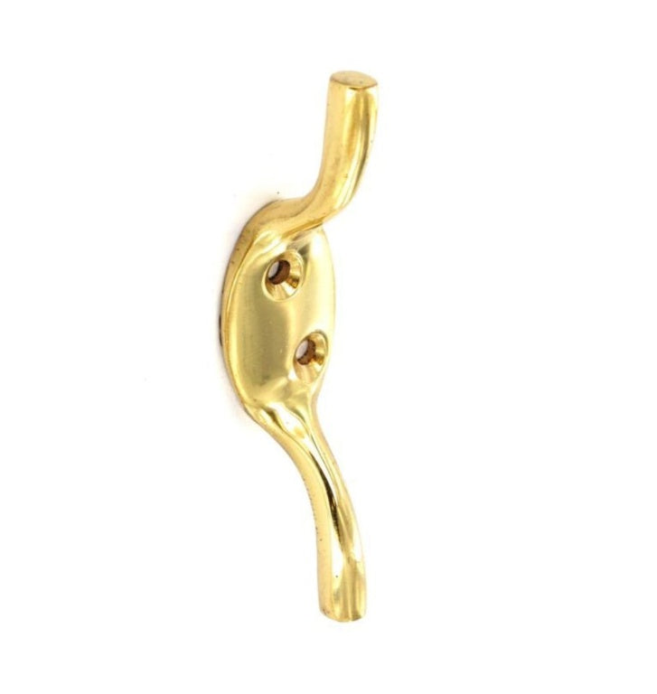 Securit Brass Cleat Hook - 70mm (2 3/4") & 80mm (3 1/8") (S6581)