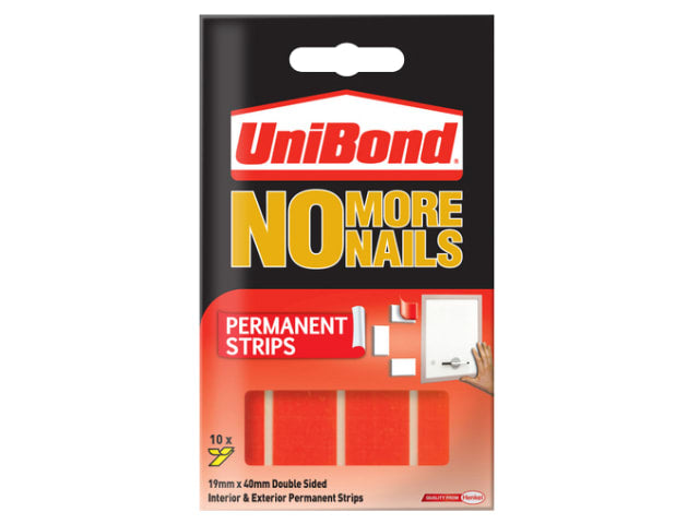 Unibond - No More Nails Permanent Strips (3kg weight) - 10 pack