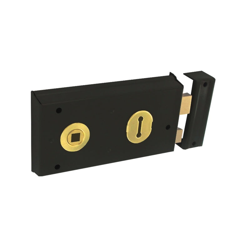 Securit Double Handed Rim Lock - 140mm (5 1/2") - Black (S1842)