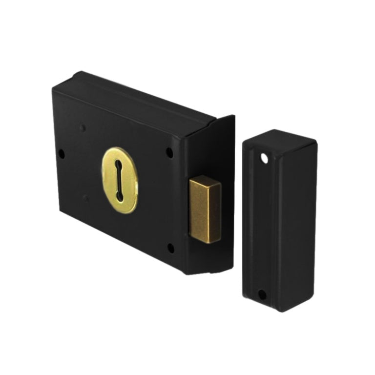 Securit Double Handed Rim Lock - 100mm (4") - Black