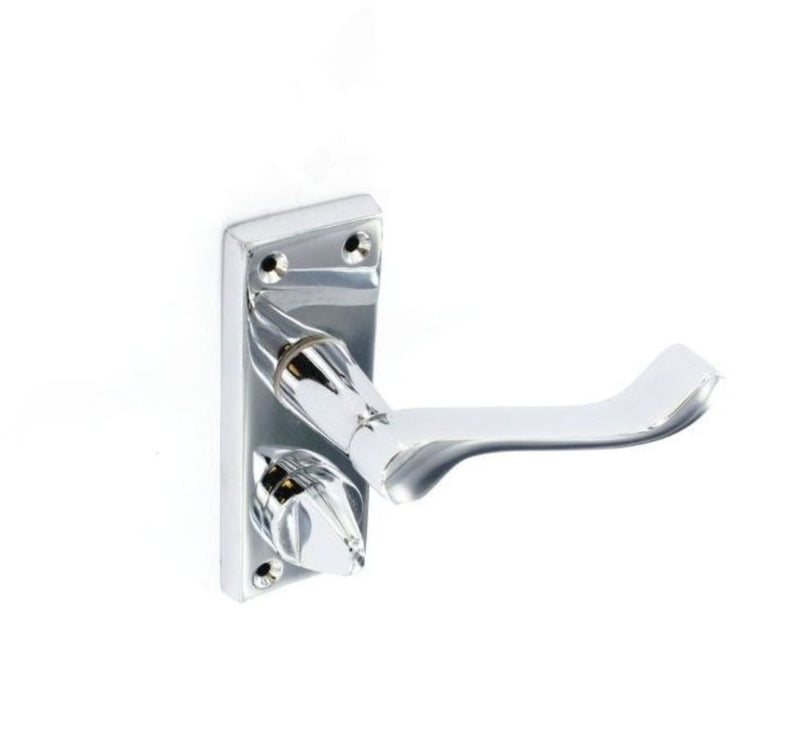 Securit Chrome Plated Scroll Privacy Handles- 105mm (4 1/4")