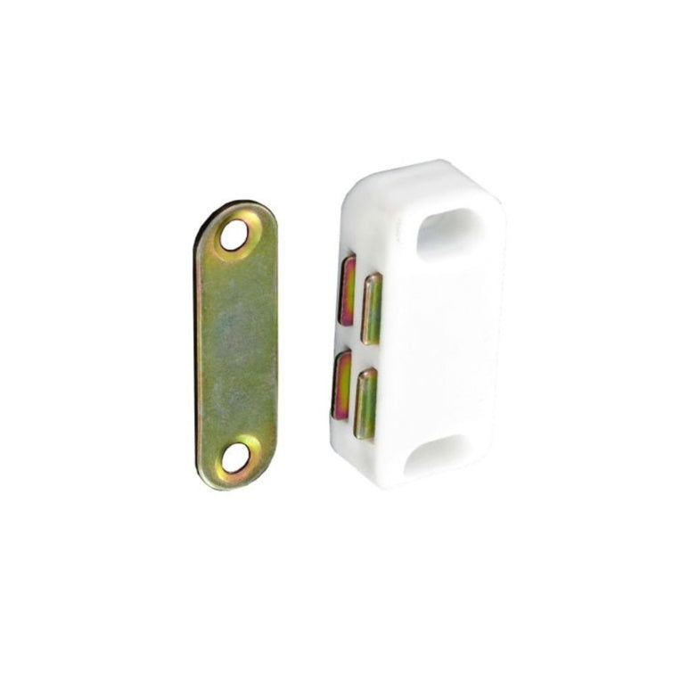 White Magnetic Catch - 40mm (1 1/2") - Single or 3 Pack