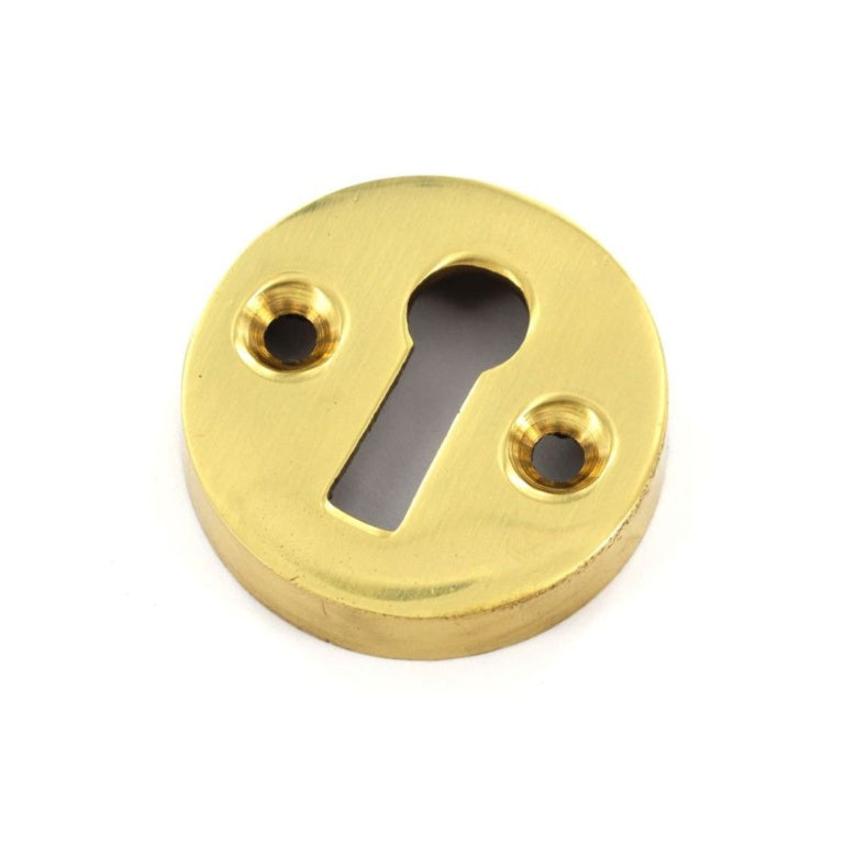 Securit Victorian Escutcheon Open Key Hole - Brass
