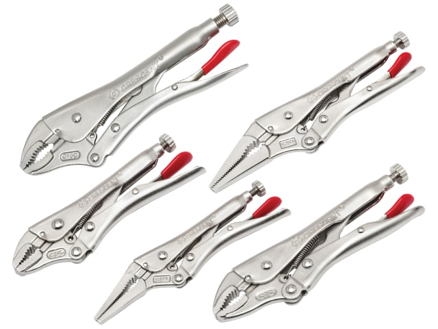 Crescent Locking Pliers with Wire Cutter Set - 5 Piece