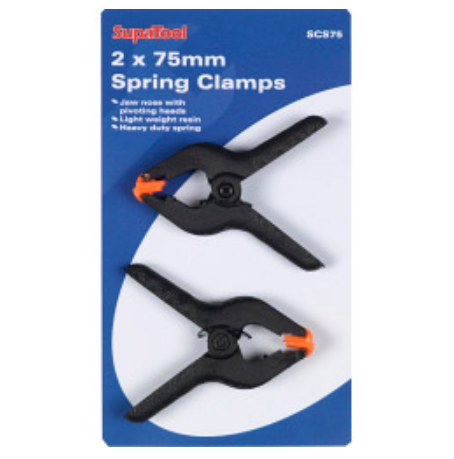 SupaTool - 75mm (3") Spring Clamps - Pack of 2