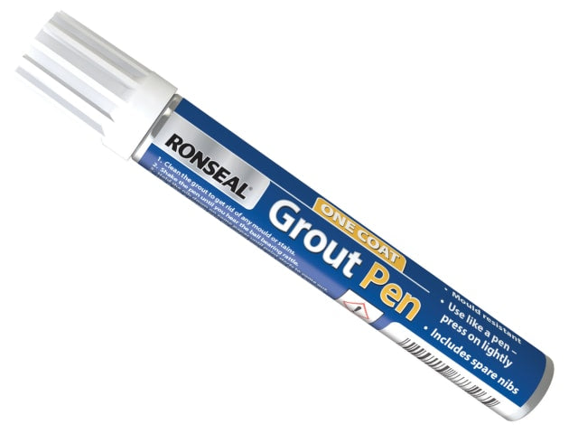 Ronseal - One-Coat Grout Pen - White - 7ml