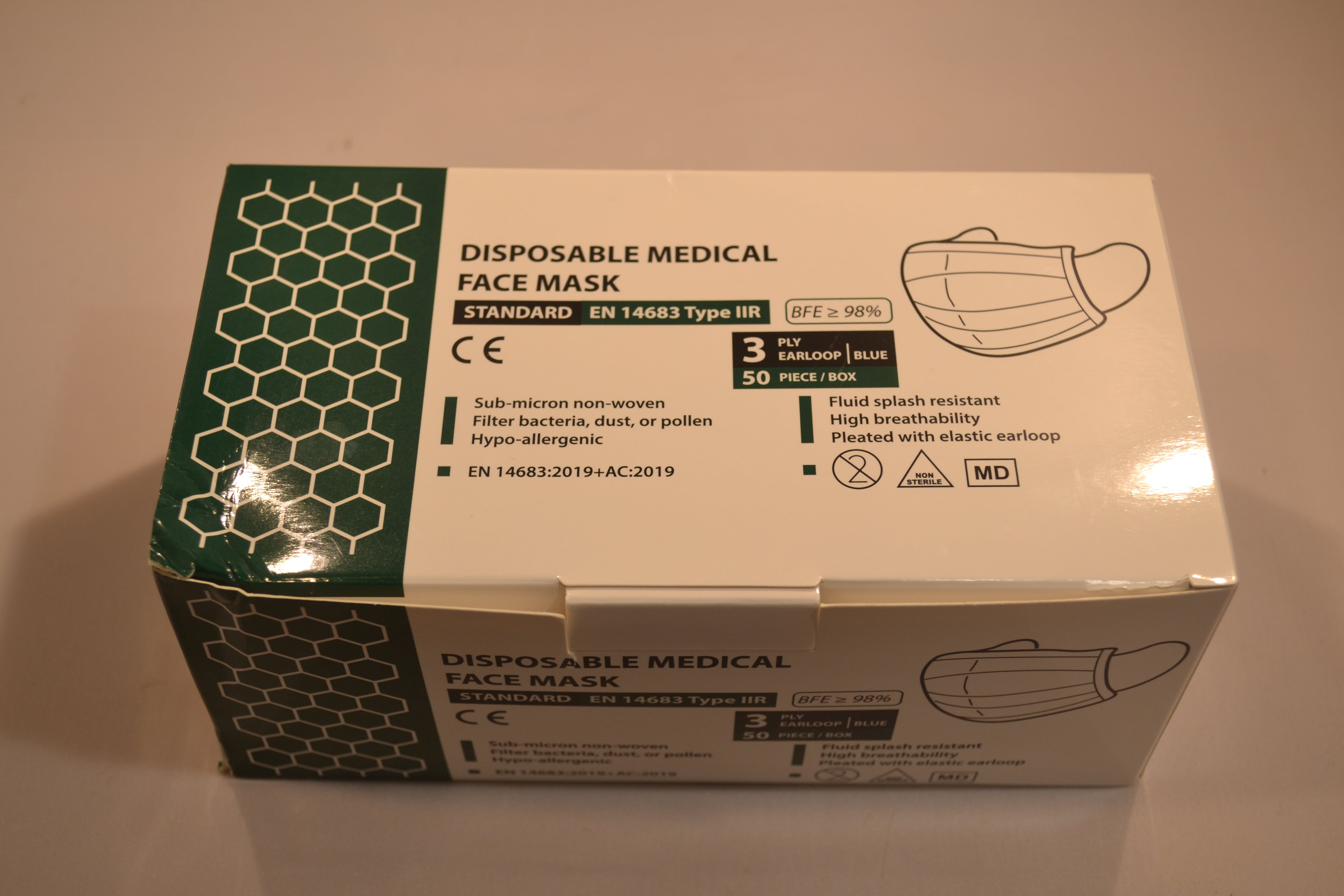 Fface Mask Disposable Medical Face Masks - Box of 50