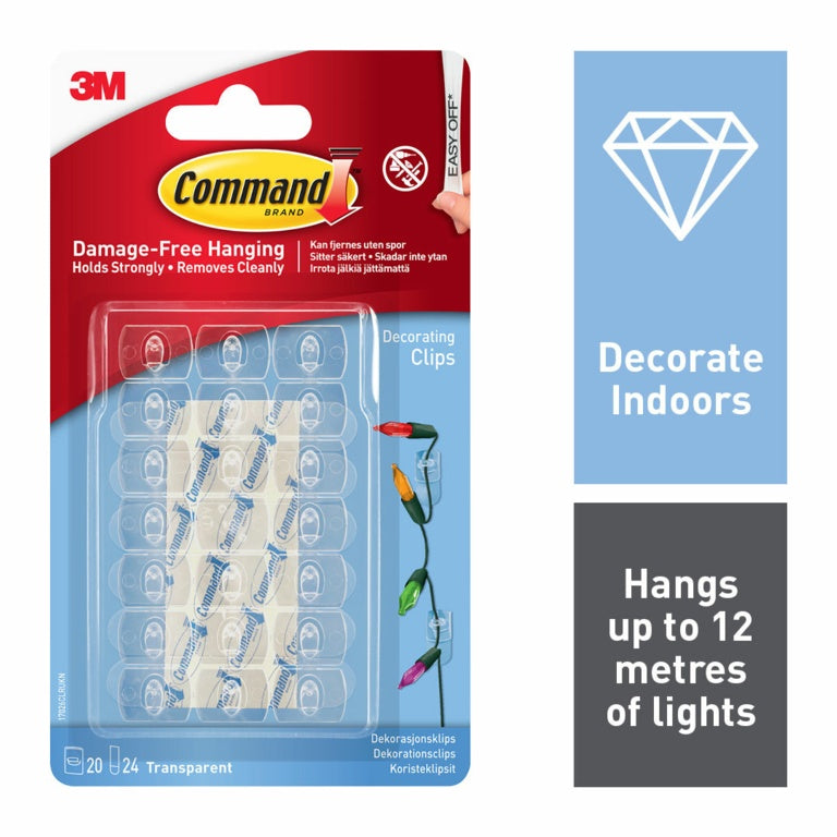 Command Brand - Decorating / Lighting Clips - 20 pack
