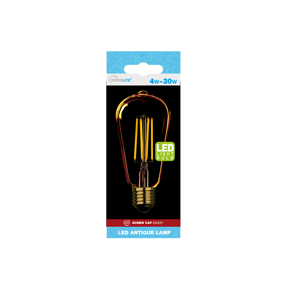 4w ES Squirrel LED Filament Crystalite Antique