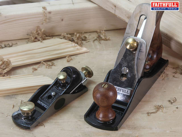 Faithfull Quality Tools No.4 Plane & No.60 1/2" Planes in Wooden Box