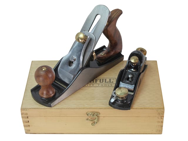 Faithfull Quality Tools No.4 Plane & No.60 1/2" Planes in Wooden Box