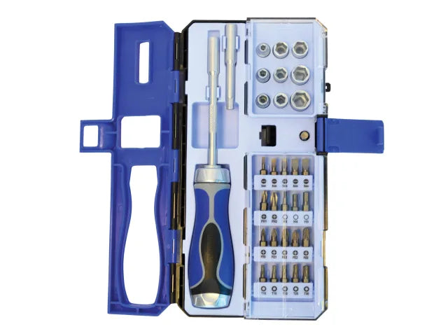 Faithfull Socket & Bit Set Ratchet Screwdriver