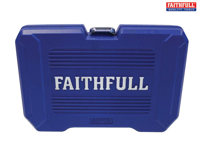 Faithfull Quality Tools Socket Set of 46 Metric 1/4" Drive