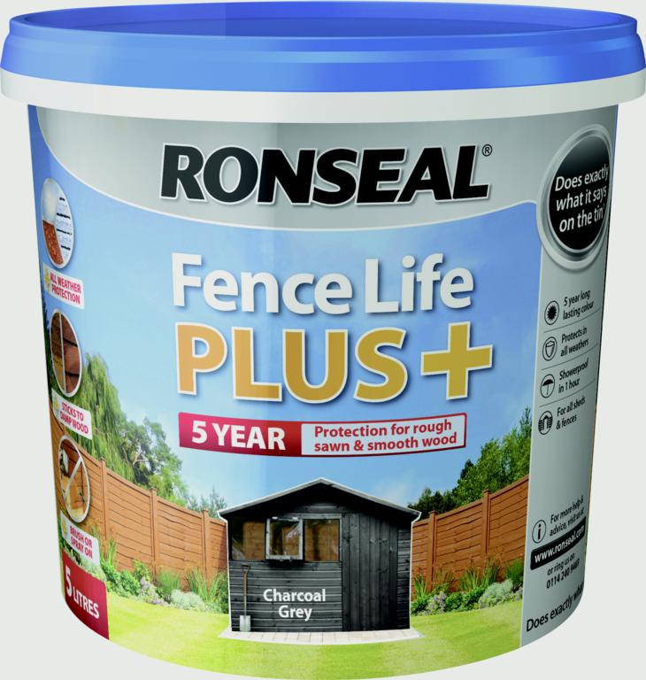 Ronseal Fence Life Plus Charcoal Grey - 5 Litre
