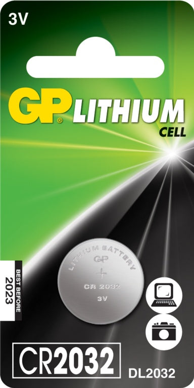 GP Lithium CR2032 3V Coin Cell Battery
