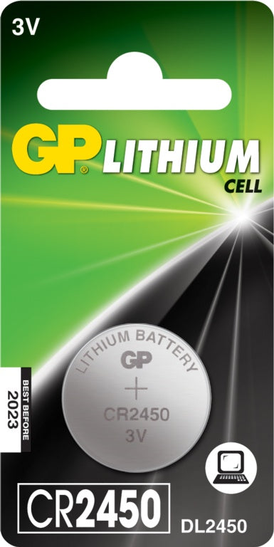 GP Lithium CR2450 3V Coin Cell Battery