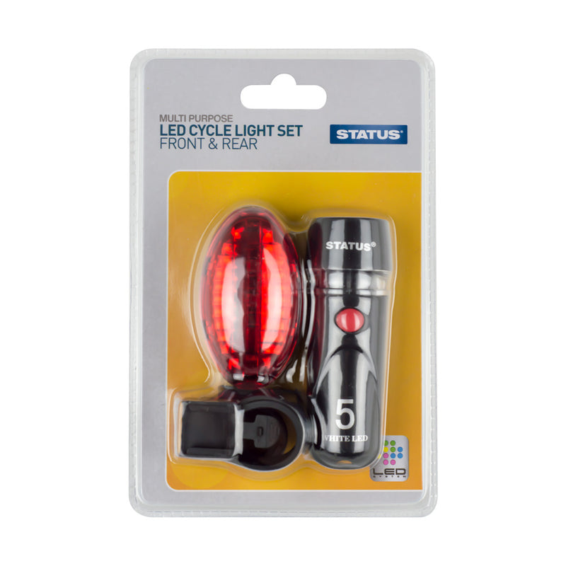Battery Operated LED Cycle Light Set - Front & Rear