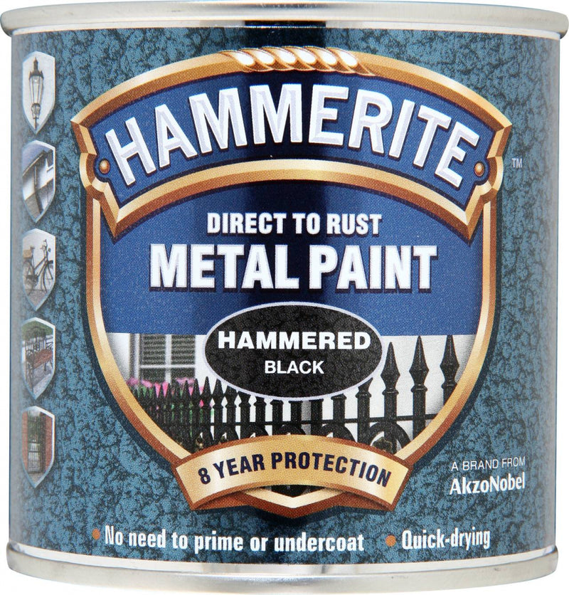 Hammerite - Hammered Black  - 250 ml & 750 ml & Extra Value Pack 750ml (+33%)