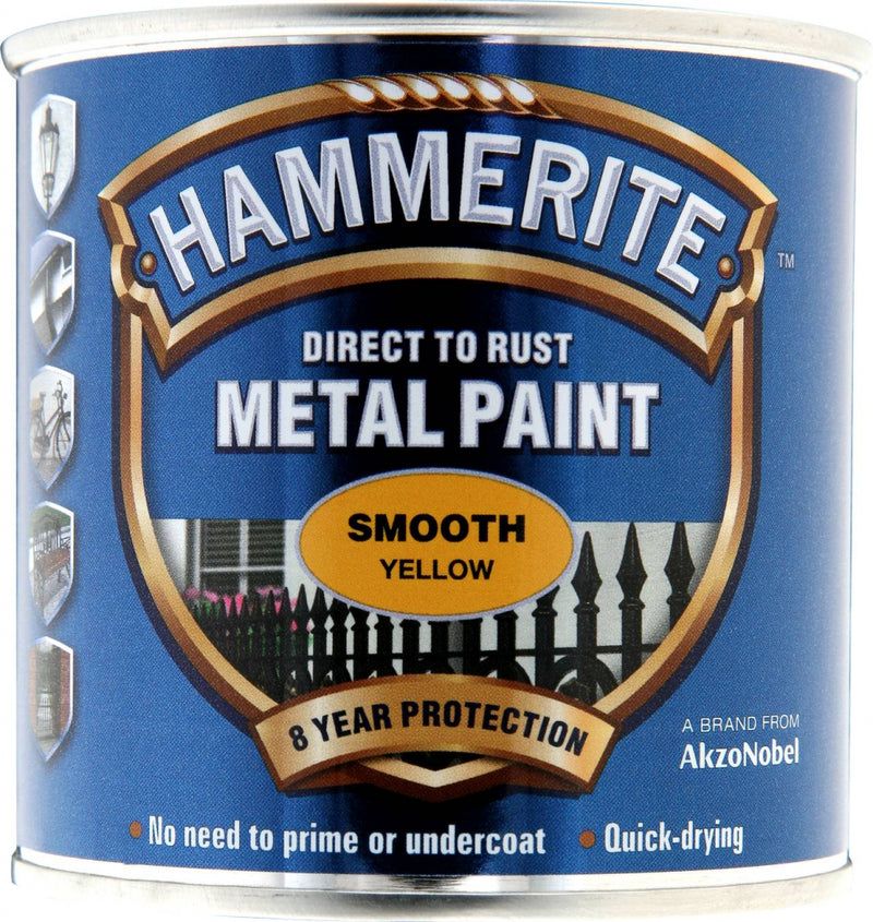 Hammerite - Smooth Yellow - 250 ml