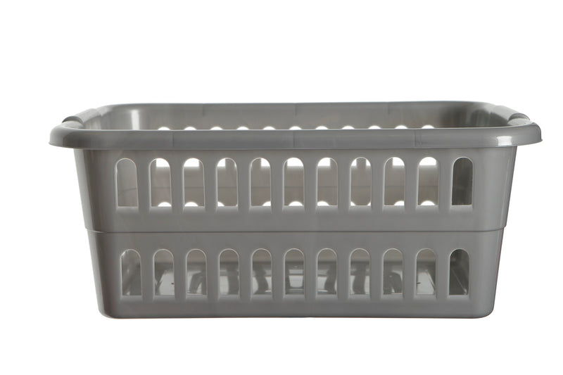 Silver Rectangle Laundry Basket 59cm (H191R2)
