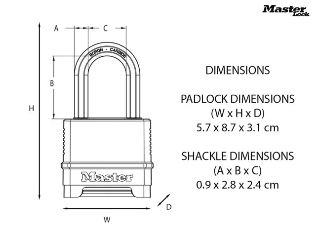 Master Lock 50mm (2") Combination Padlock
