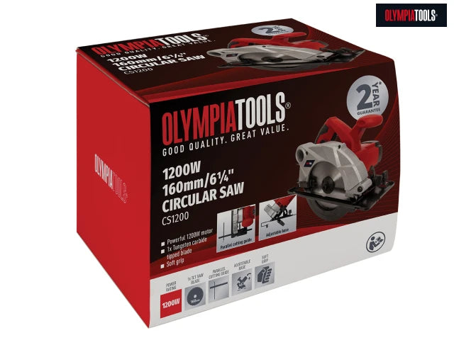 Olympia Tools Circular Saw 160mm (6.14") 1200W 240V