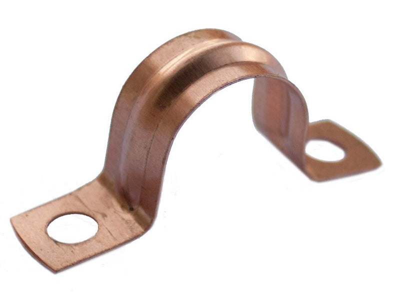 Oracstar Saddle Pipe Clips - Copper 15mm (Pack 8)