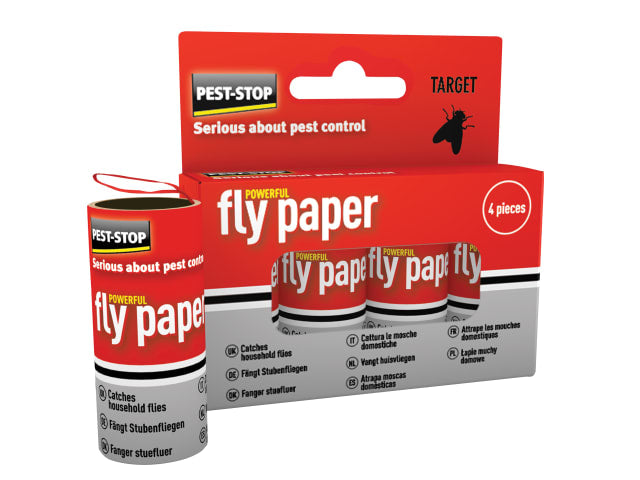 Pest-Stop Powerful Fly Paper - 4 pack