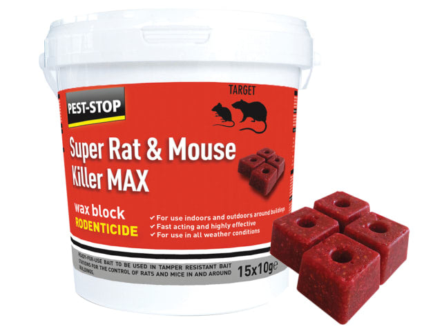 Pest-Stop - Super Rat & Mouse Killer Wax Blocks