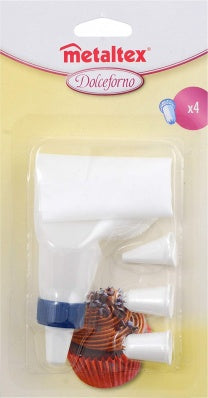 Metaltex Bag Icing Sets 4 Nozzles