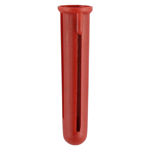 Timco Red Plastic 7.5mm Wall Plugs x 100