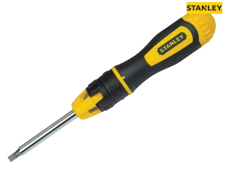Multi-bit Ratchet Screwdriver with 10 x bits - Phillips, Pozidrive, Slotted & Torx bits included