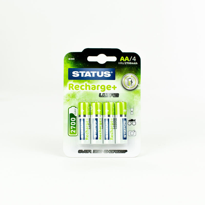 Status AA Rechargeable Batteries 2700 mAH - 4 Pack (SRNIMHAA27004PK)